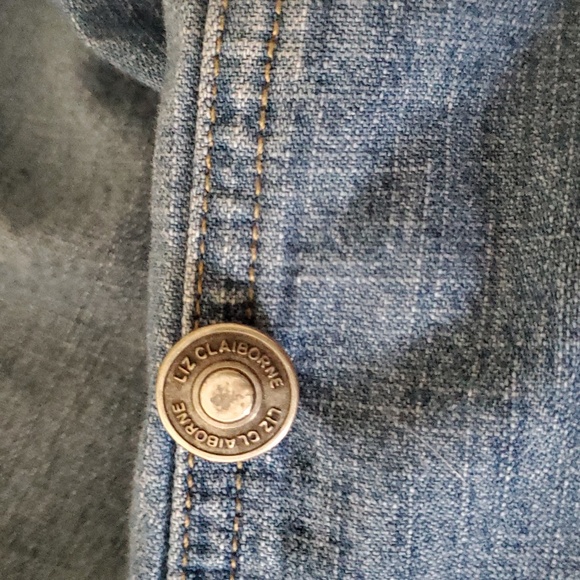 Liz Claiborne Drawstring Convertible Leg Denim Pants Size 10 - Picture 7 of 9